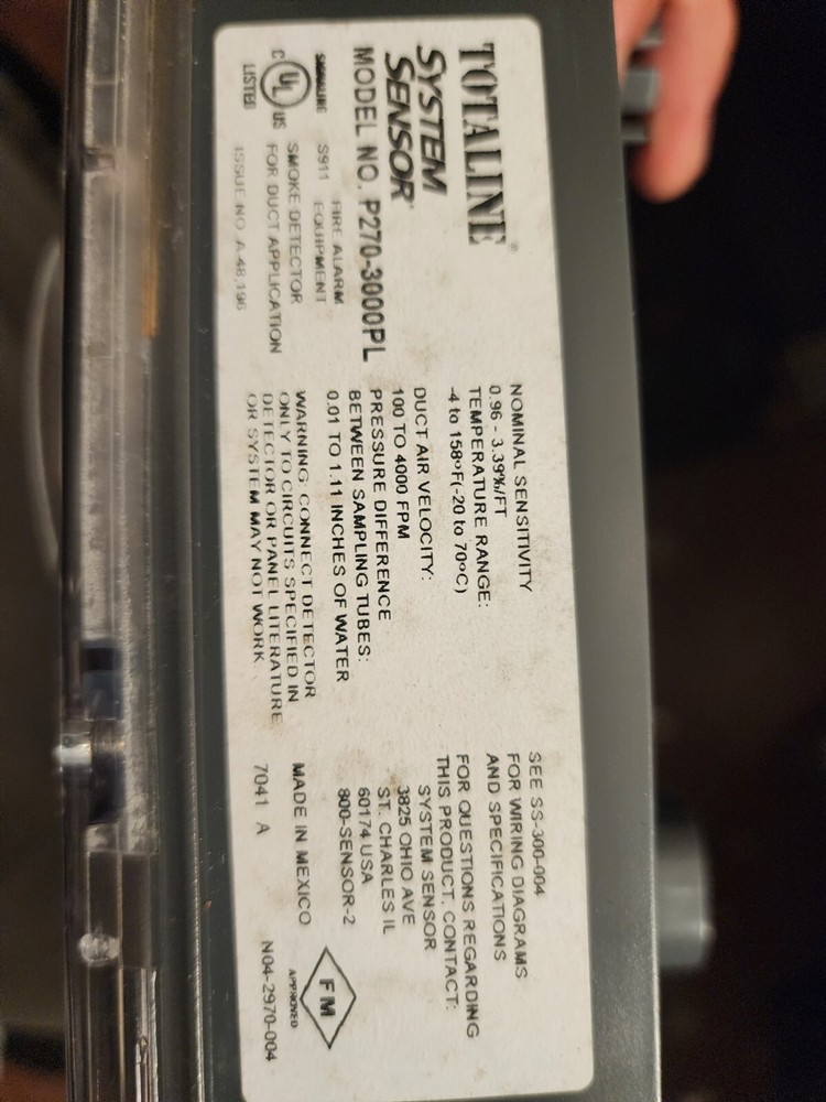 SYSTEM SENSOR ModelP270-3000PL