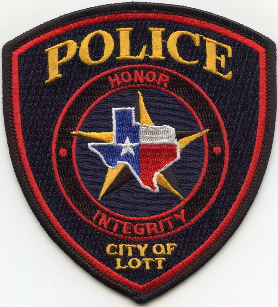 LOTT TEXAS TX Honor Integrity POLICE PATCH