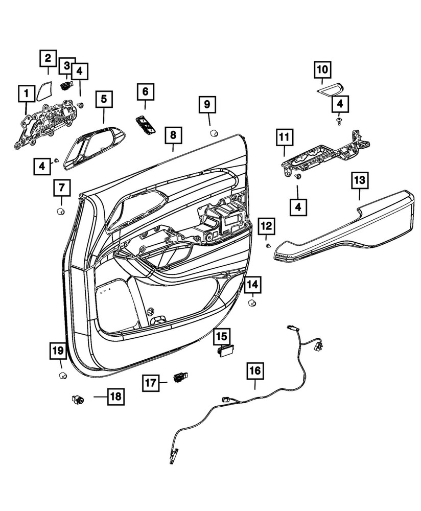 Genuine Mopar Door Panel Attaching Pin 6512342AA