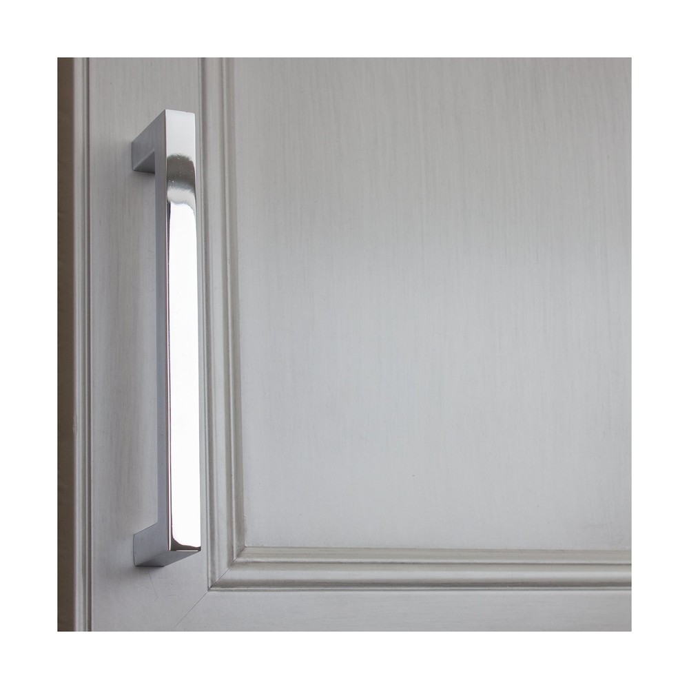 GlideRite Hardware 21683-128-PC-50 Solid Square Slim Cabinet Bar Pulls, 50 Pa...