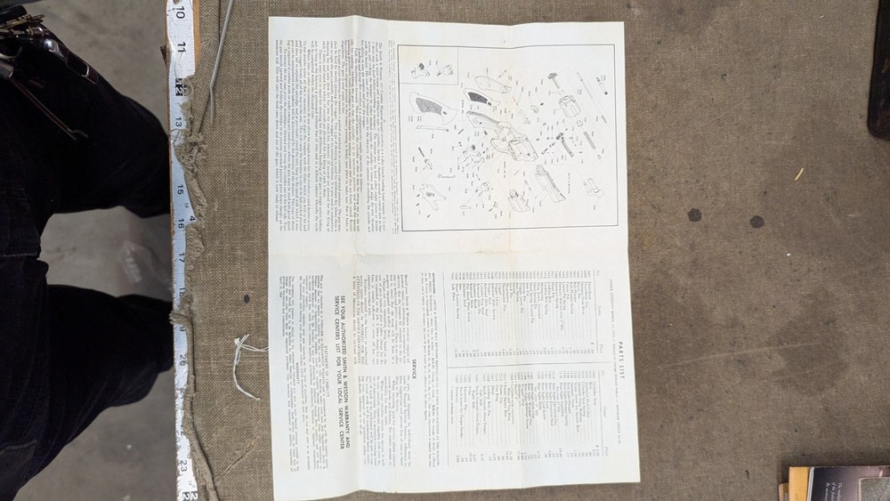 Instruction Manual, Vintage Smith & Wesson Model 66 Paperwork