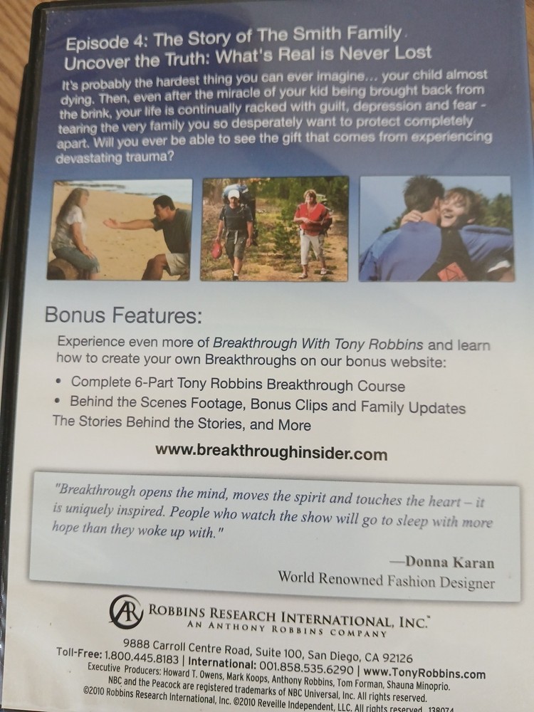 Breakthrough With Tony Robbins 2-6 DVD