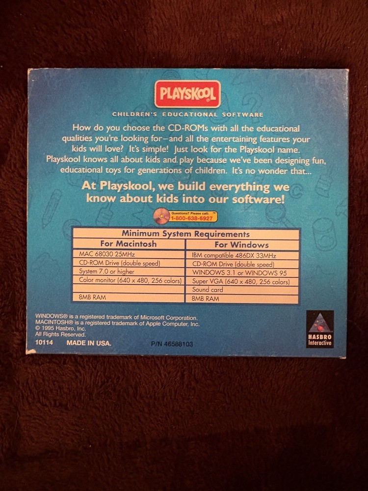 Playskool Play-Doh Creations PC CD-ROM w Instructions Opening Case Never Played
