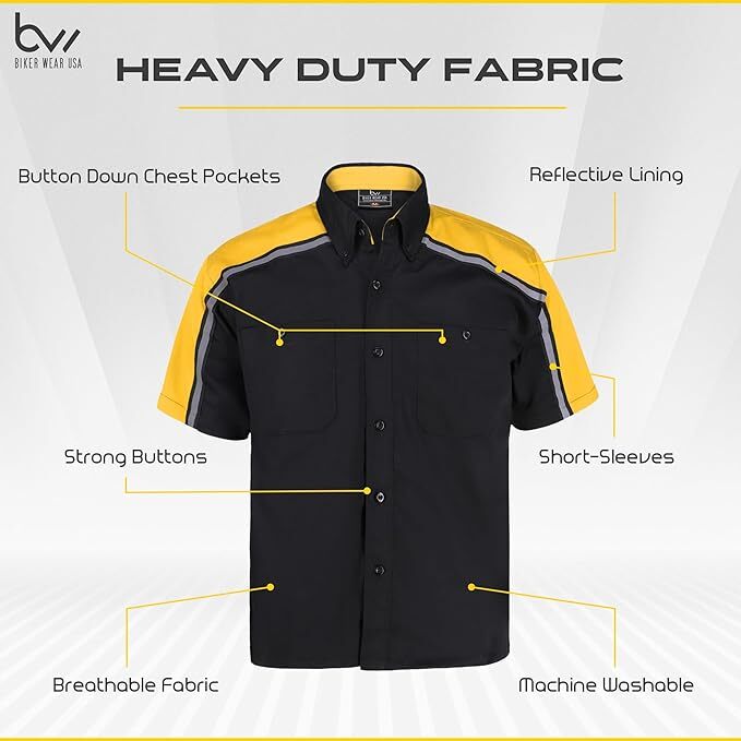 Men's Mechanical Industrial Work Shirt with Reflective Lining