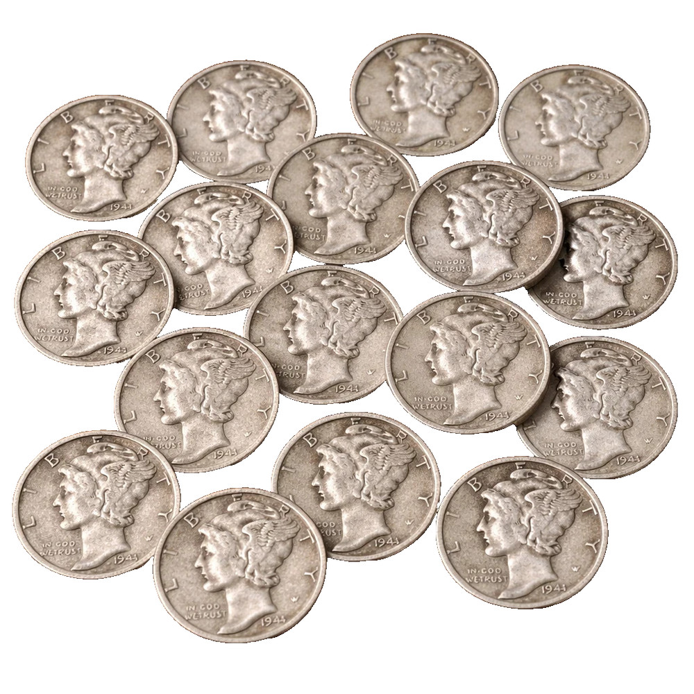 Mercury Dime 90% Silver Coin – With Display Case