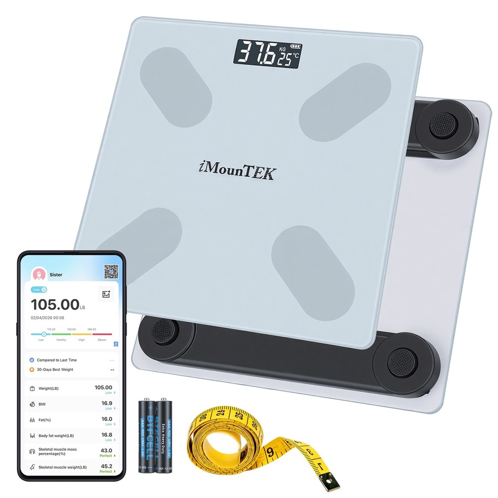 Smart Digital Scale for Body Weight BMI App Sync LCD Display 397lbs