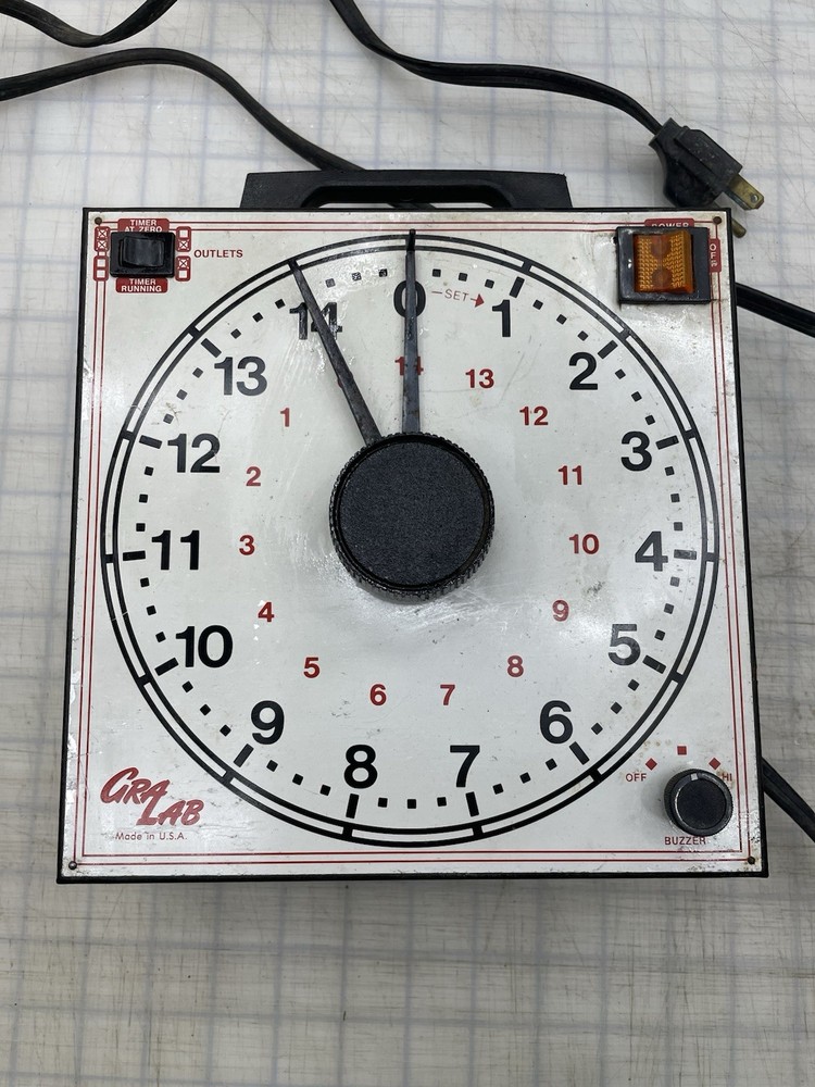 GraLab Universal Timer for Darkroom with Buzzer - Well Model 172 NOT TESTED