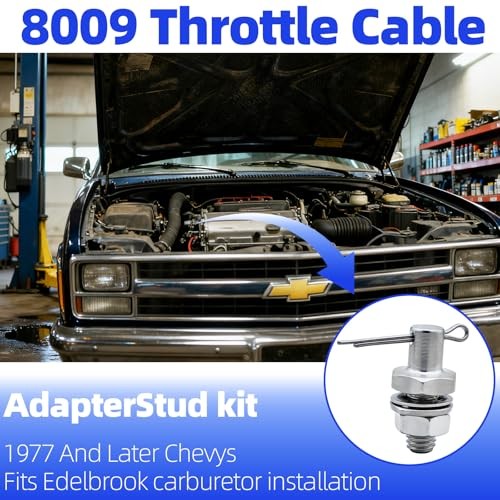 (2-Pack) Throttle Cable Adapter Stud Kit #8009 Compatible with 1977 & Later