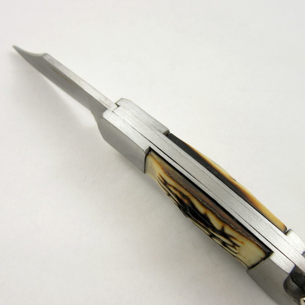 FOLDING POCKET KNIFE KEYCHAIN | 2" Mini Blade Simulated Bone Handle EDC