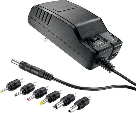 Insignia Multi-Voltage Universal power AC Adapter 7 Common Tips NS-AC1200