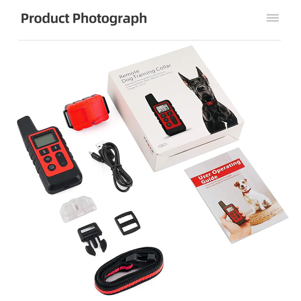 2700 FT Remote Dog Shock Training Collar Rechargeable Waterproof LCD Pet Trainer
