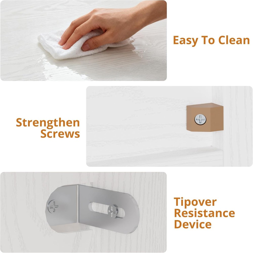 IROCNK Bookshelf 8-Cube Storage Cube Shelf Organizer Extra Thick Frame