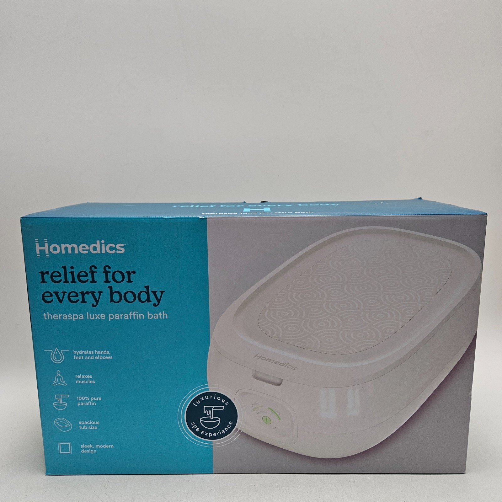 Homedics Theraspa Luxe Paraffin Bath Wax Spa Warmer with 3 lb Paraffin Hand Foot