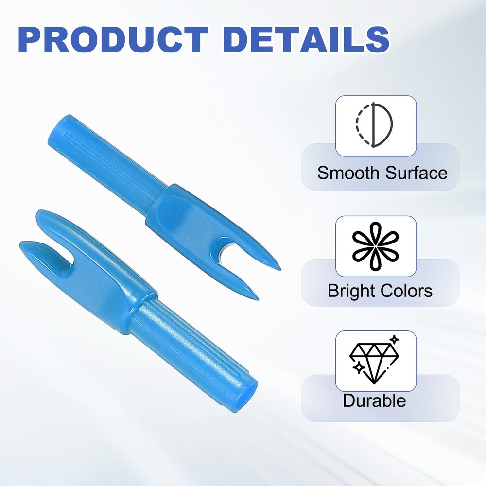 12Pack Archery Arrows Nocks 4.2mm Plastic Insert Arrow Nock Blue
