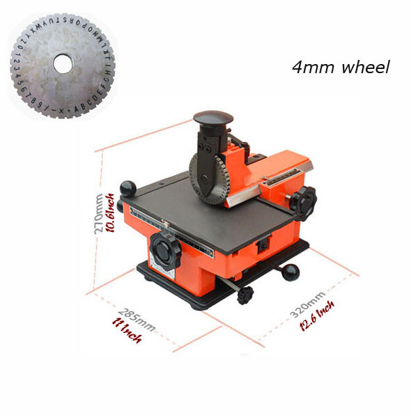 4mm Letter Semi-Automatic Sheet Embosser Metal Stamp Marking Label Printer
