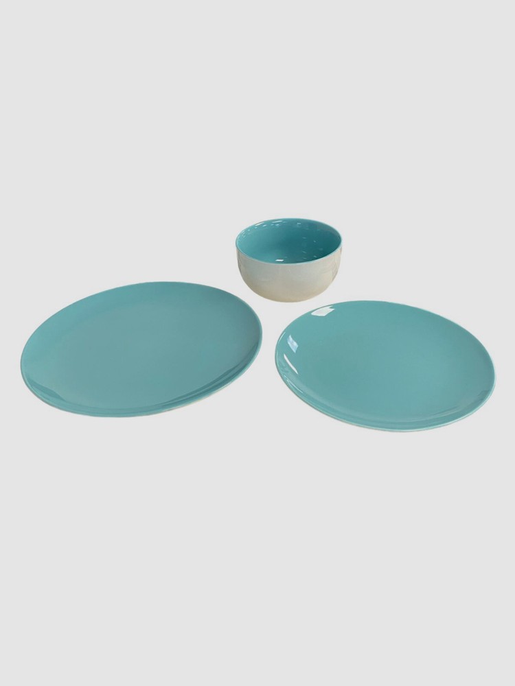 $167 The Cellar Teal 12-Piece Dinnerware Set