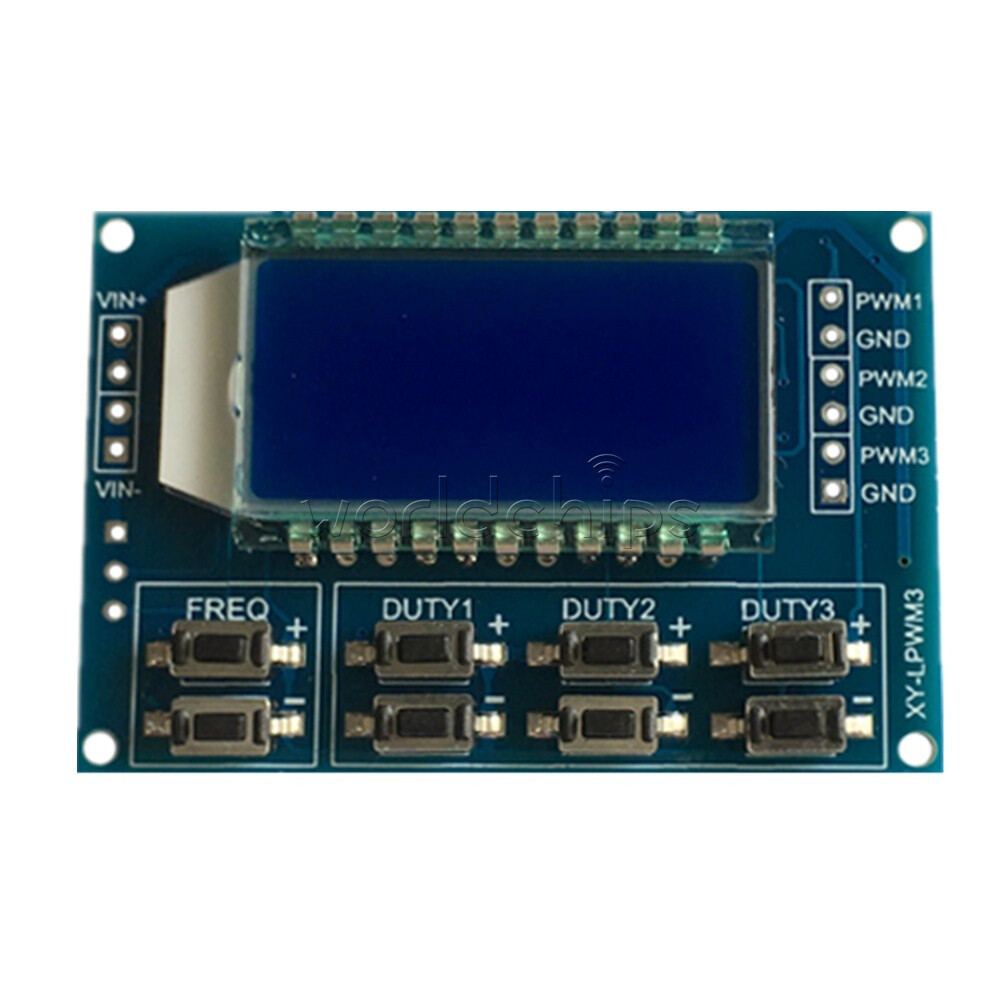 1-10x Signal Generator 3CH PWM Pulse Wave Frequency Duty Cycle Adjustable Module