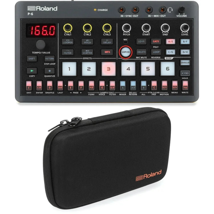Roland P-6 Creative Sampler with Carrying Case