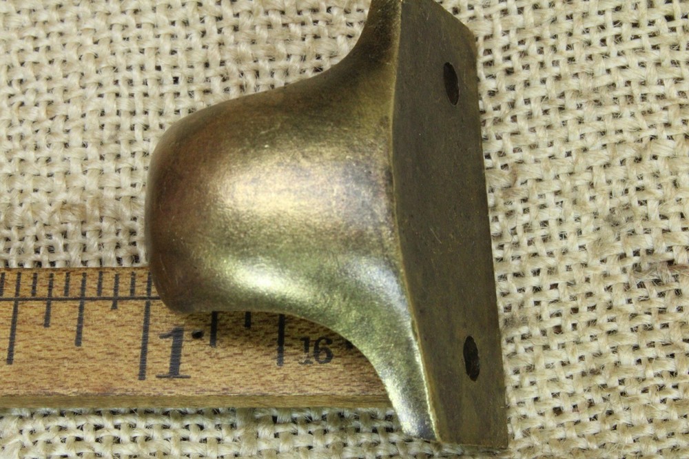 2 Old Window Sash Lifts 1 5/8 Pulls Cast Satin Solid Brass Smooth Light Tarnish
