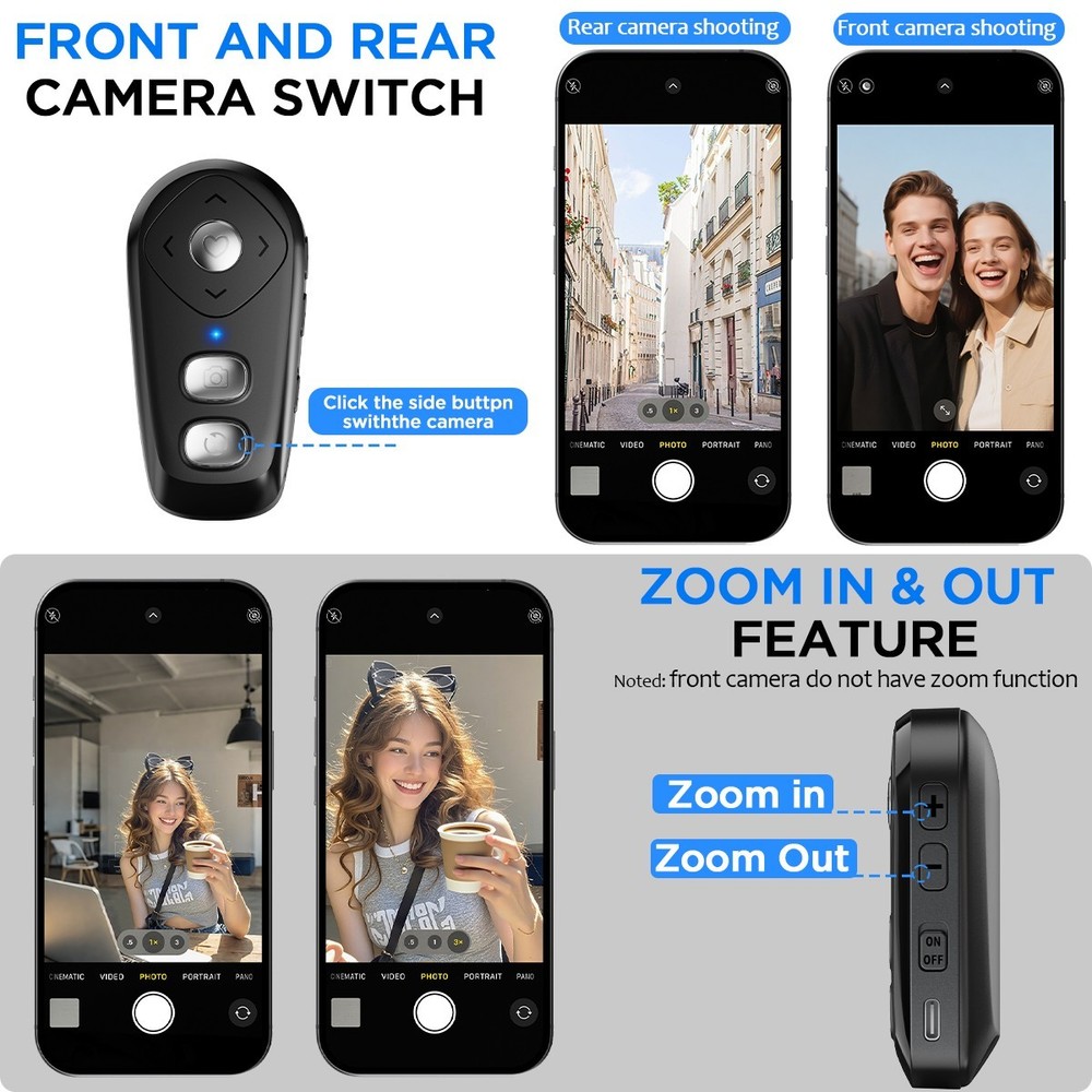 TikTok Scrolling Ring Camera Remote Control Wireless Bluetooth IOS Android Phone