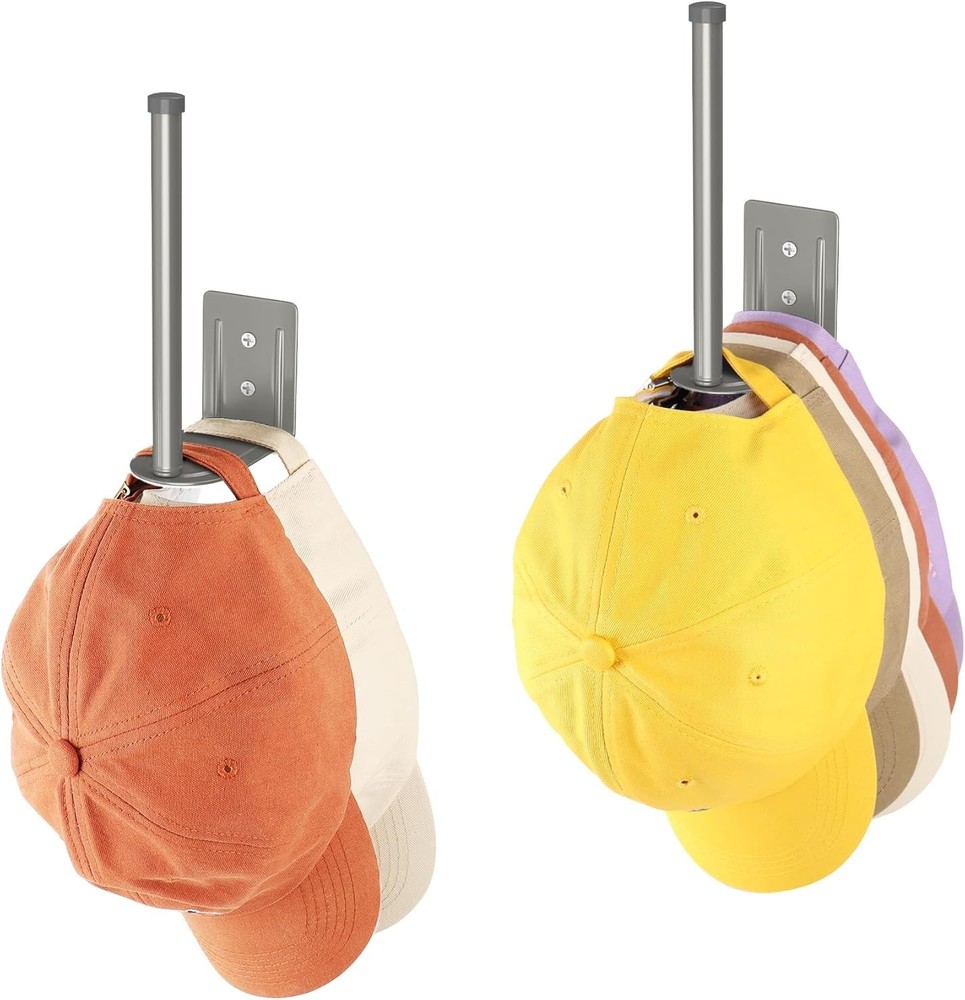 Space-Saving 6-Inch Hat Holder Set - Stylish Baseball Cap Storage Solution