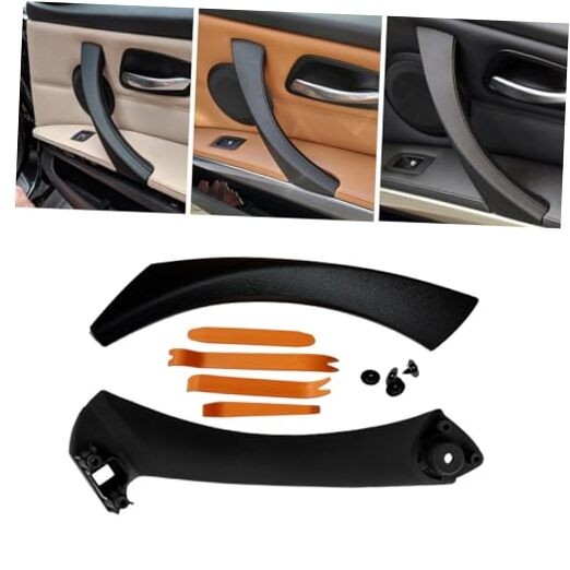Black Right Front Side interior Door Panel Handle and Door Pull Black-Right