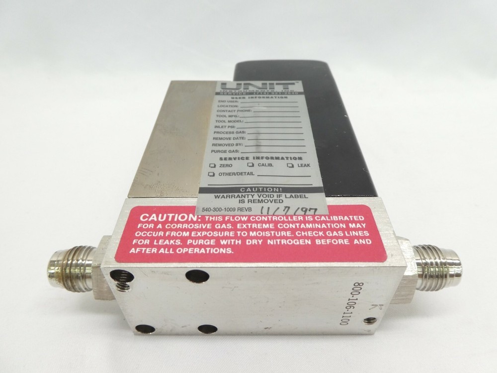UNIT Instruments UFC-1200A Mass Flow Controller MFC 100 SCCM Cl2 Working Surplus