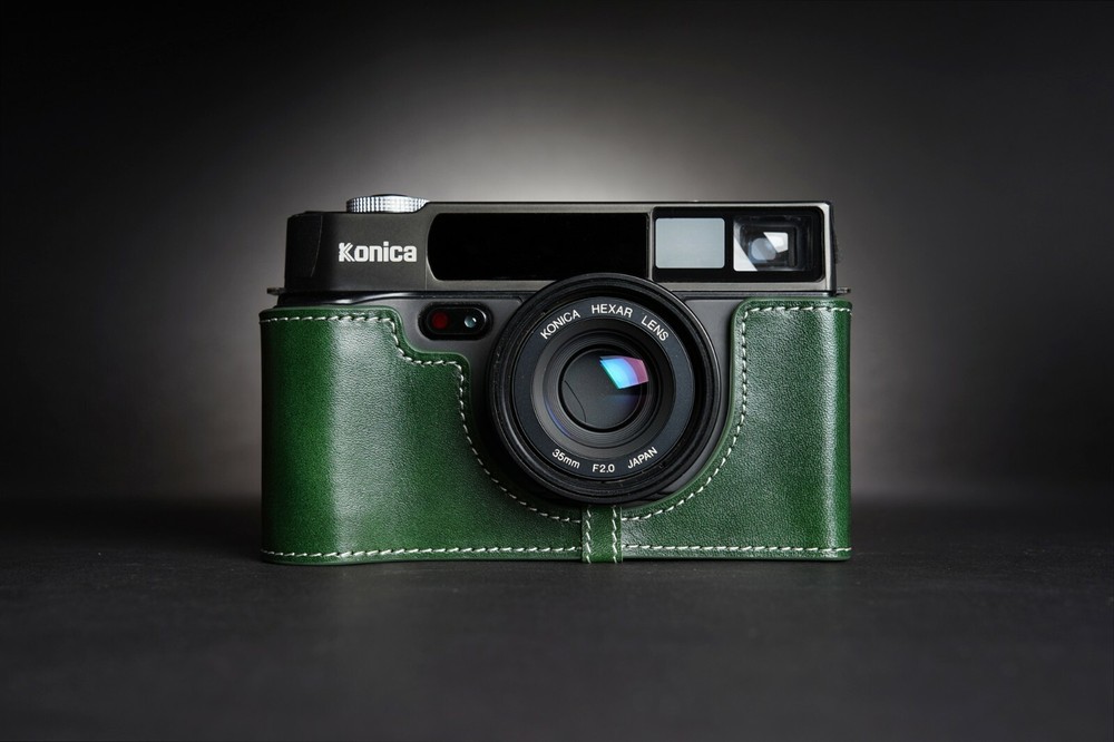 Genuine Real Leather Half Camera Case Bag Cover for Konica Hexar AF