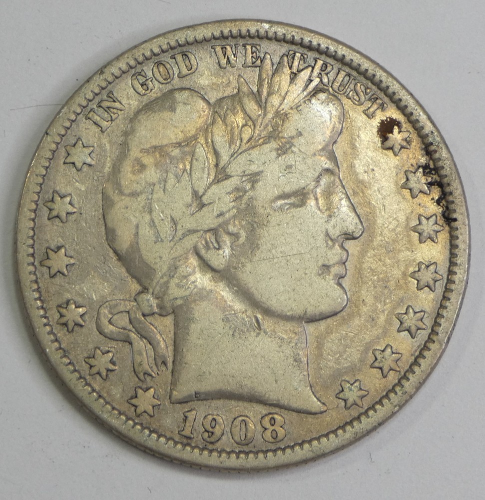 1908-O Barber Half Dollar FINE Silver 50c