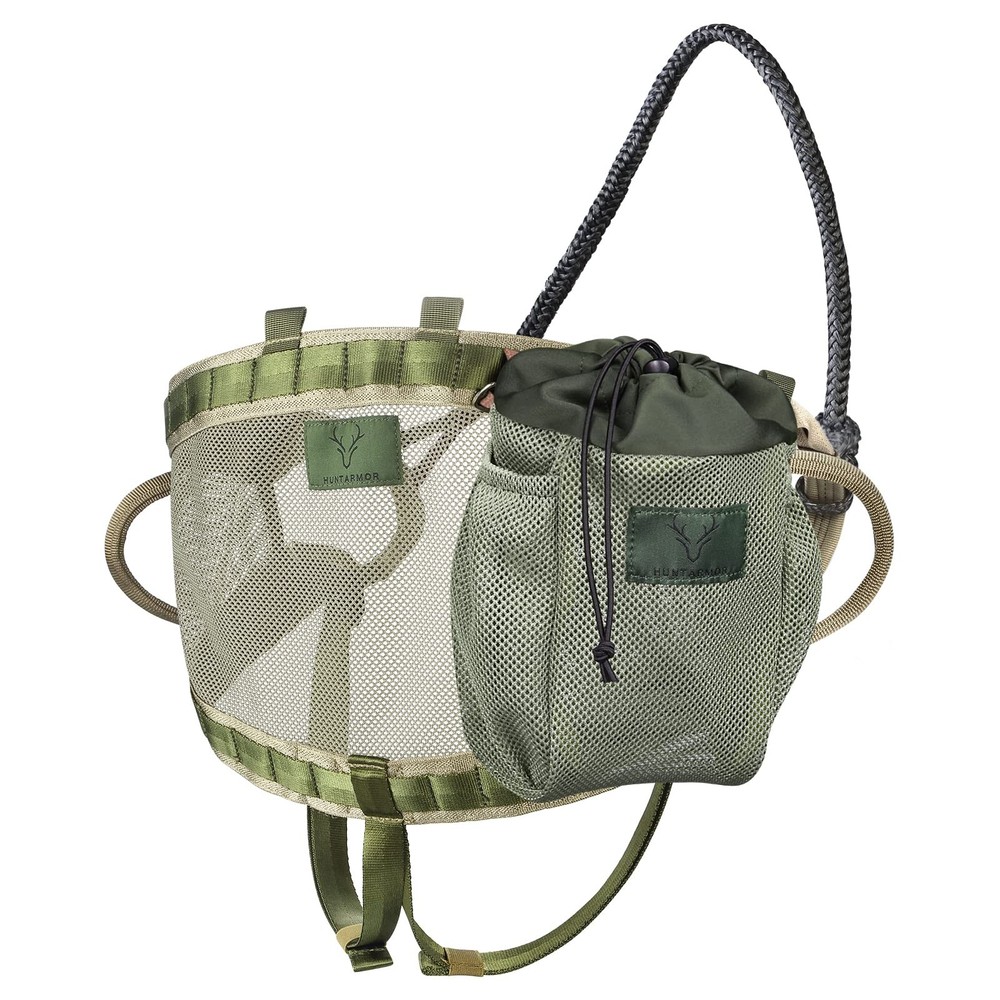 NatureBlend Hunting Saddle Dump Pouch: Mesh Saddle Bag with Drawstring Closur...