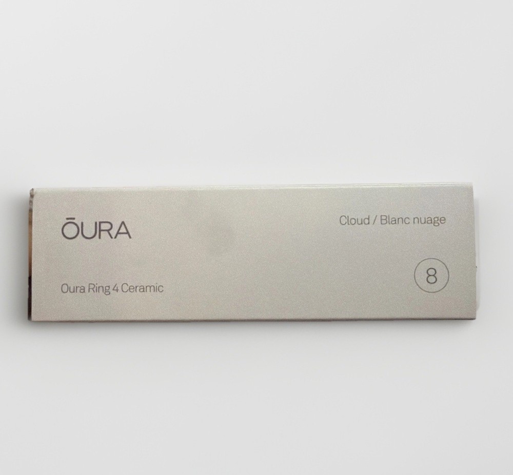 New Oura Ring Gen 4 Ceramic Cloud size 8 Smart Ring Sealed