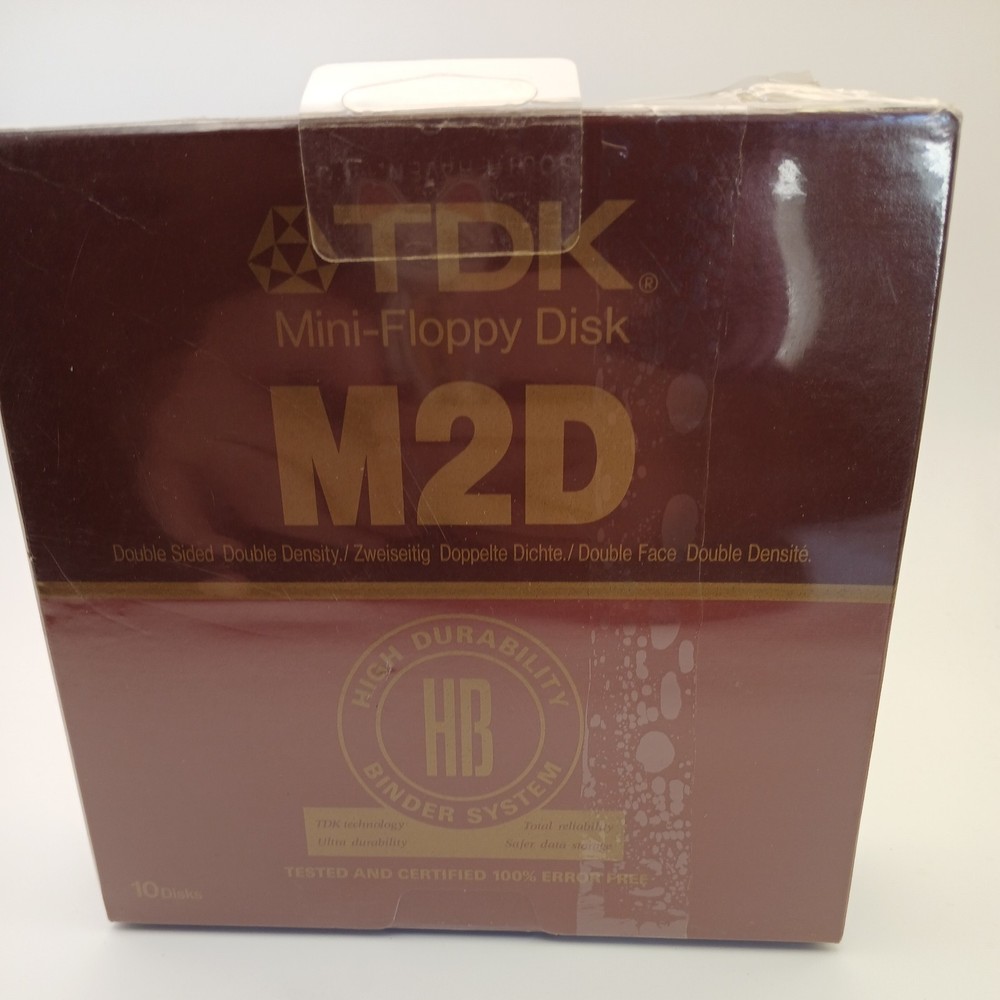 SEALED Never Opened TDK Mini Floppy Disk M2D 10 Disks