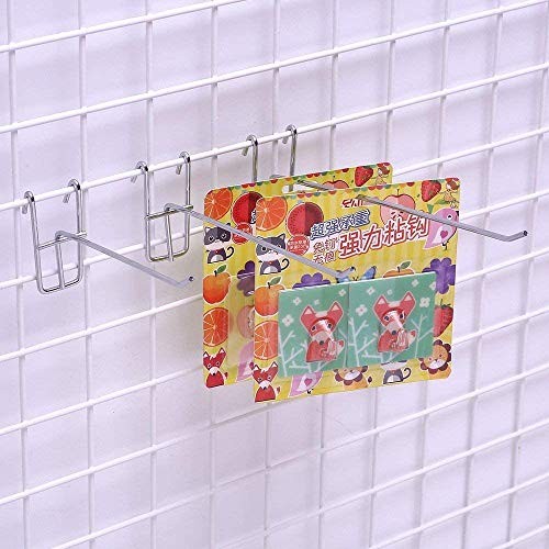 Stainless Steel Grid Wall Bracket Peg Board Display Hook for Panel for