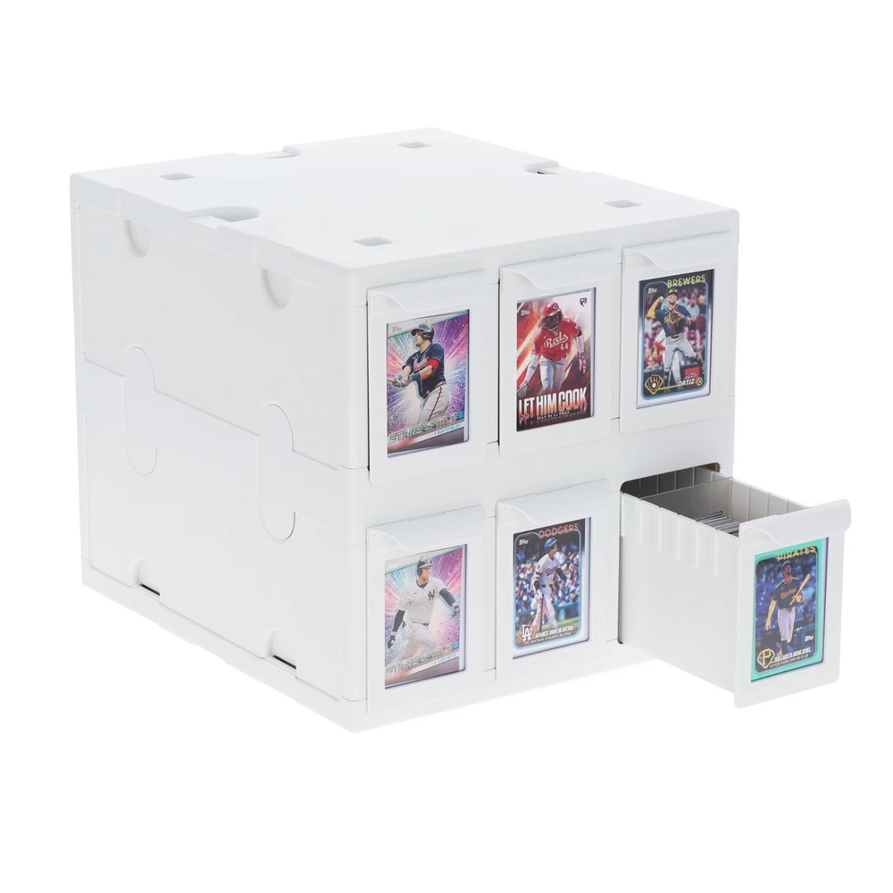 BCW 6 Drawer Card Catalog STACKABLE Box- White FREE SHIP