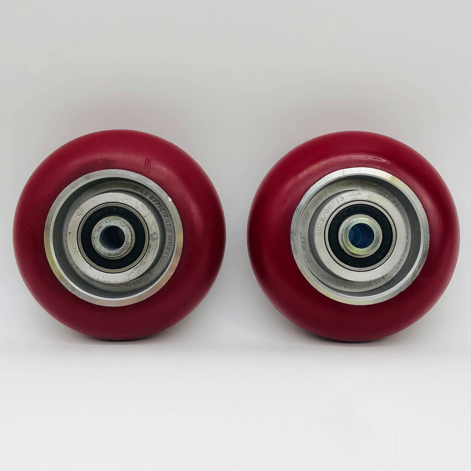 2pk Colson CG-Max Caster Wheel 5 x 2 Polyurethane On Aluminum Maroon 1000lb Capa