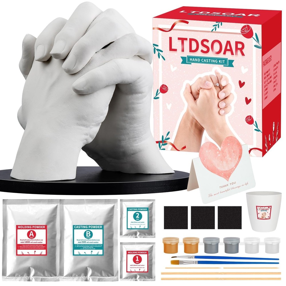LTDSOAR Hand Casting Kit, Couples with Practice Mold Kit multicolor