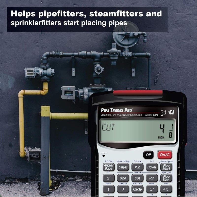 4095 Pipe Trades Pro Advanced Pipe Layout and Design Math Calculator Tool