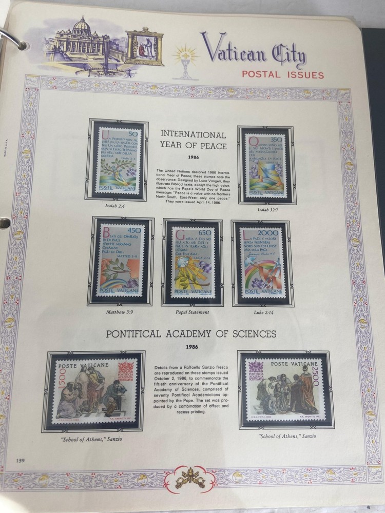 Joystamp: Awesome White Ace Vatican City Album Pages Mint Never Hinged