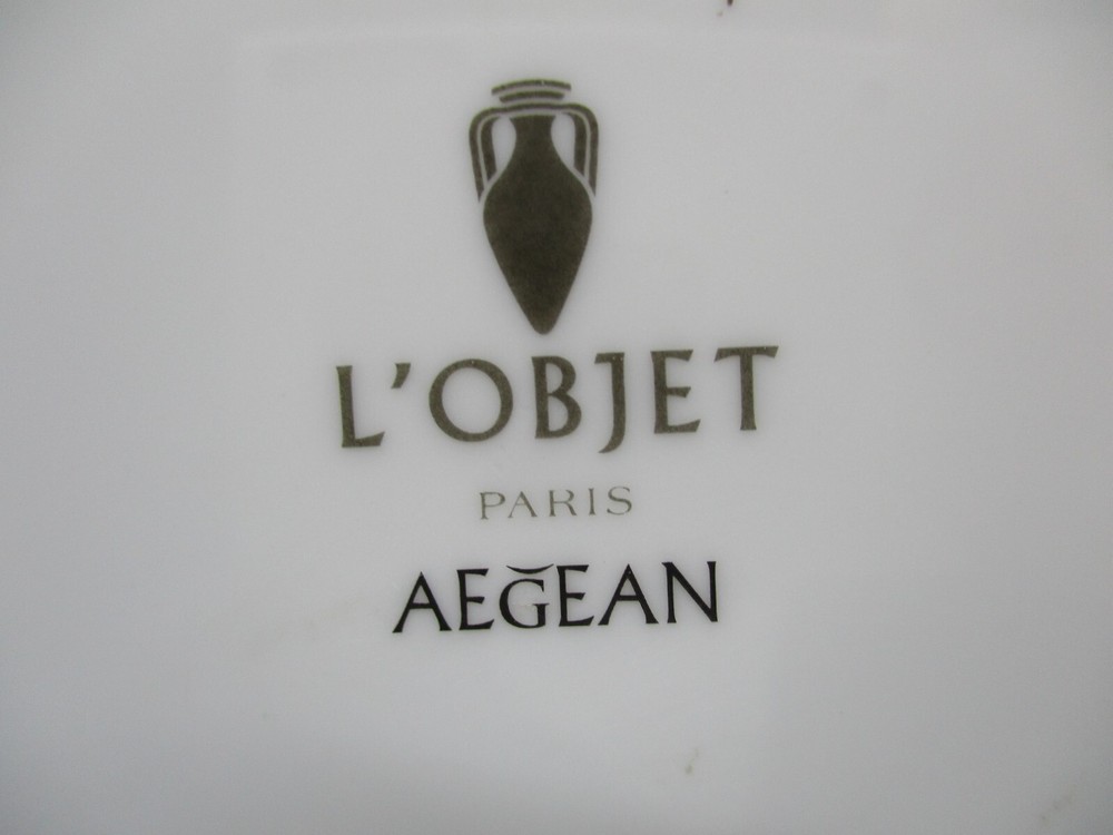 L'OBJET AEGEAN WHITE BREAD & BUTTER PLATE - 6 3/8" 1008C