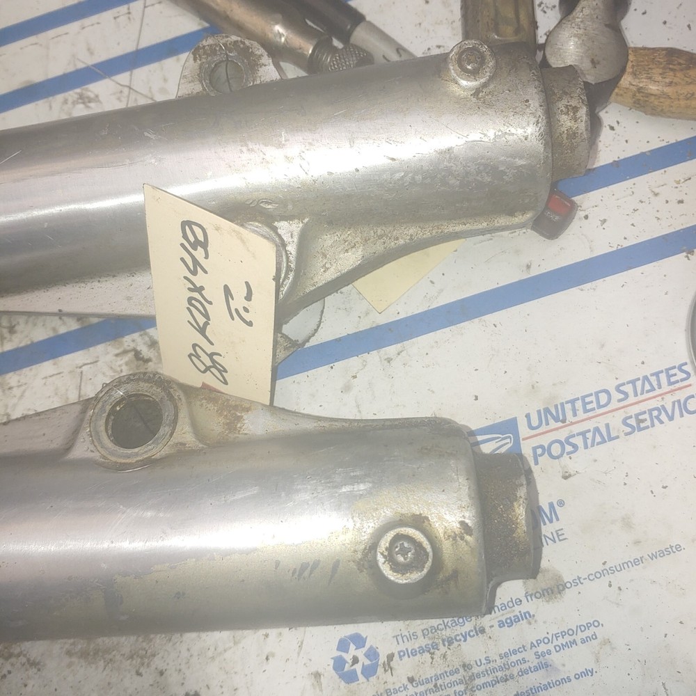 982 KDX450 front fork tubes with clamps TIM