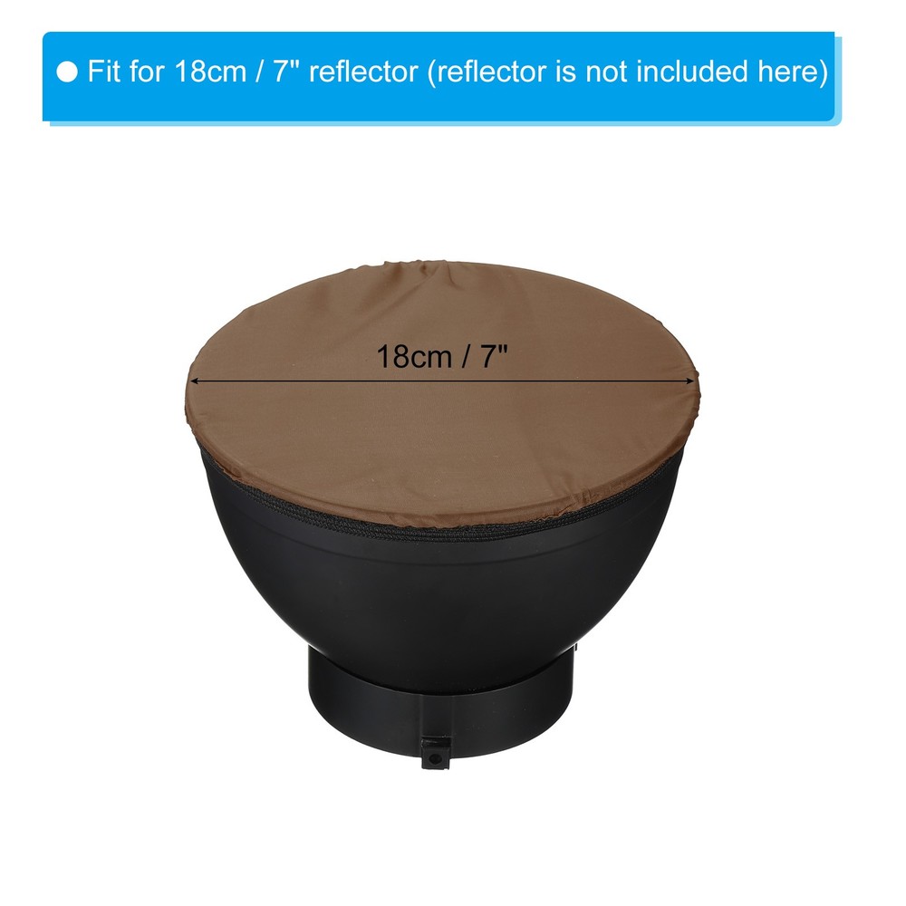 2pcs 7" 18cm Soft Diffuser Lamp Cover Light Strobe Reflector Lamp Sock Brown