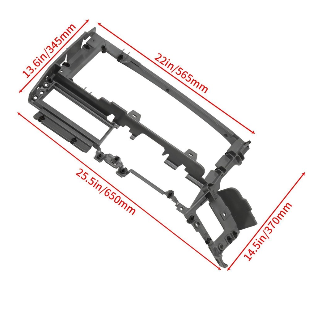 Grey ABS Dashboard Instrument Panel Interior Accessory for Vehicle Restoration