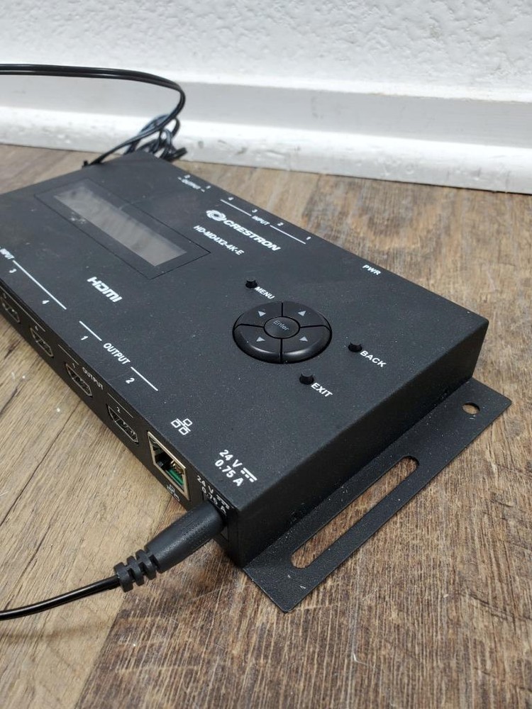 D97 ♻ Crestron HD-MD4x2-4k-E HDMI Switcher With Power Adapter ♻