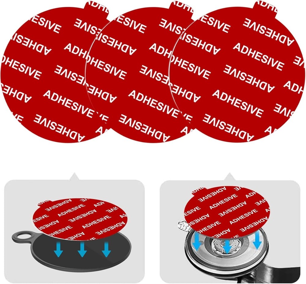 Transparent Double-Sided Adhesive Disk Set for Dashboard & Windshield Use