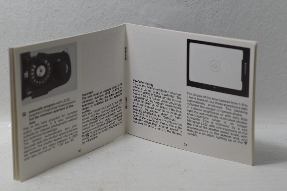 Leica R4 Instructions Manual Guide