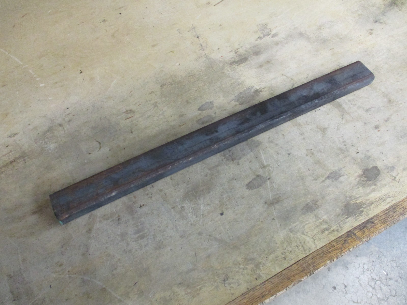 1-1/2" x  3/4" Square Class 40 Cast Iron Bar  18" Long  5 lbs