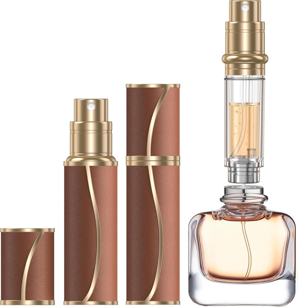 10ml Travel Perfume Atomizer Leather Refillable Mini Cologne Sprayer