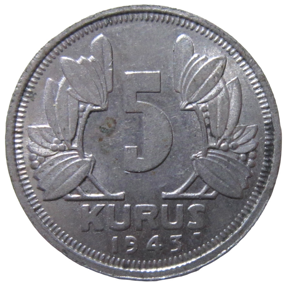 TURKEY. 5 KURUS, 1940.