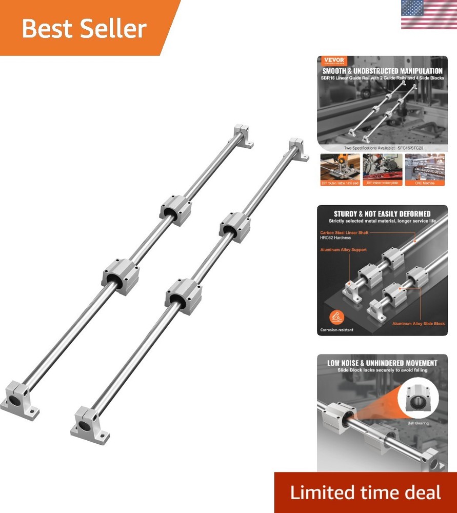 Ultimate Linear Motion Guide Set – 4 Slide Blocks & 2 Rails for DIY Automation
