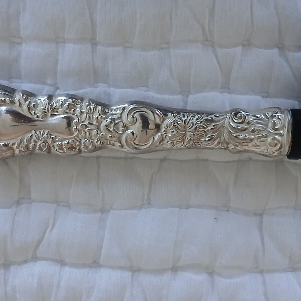 Imperial Chrysanthemum by Gorham Silver Plated Drafting Brush 9 5/8"